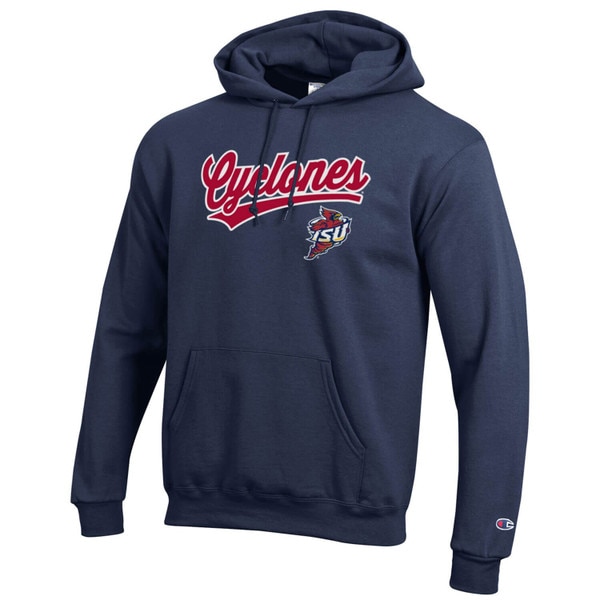 Champion Spirit Collection Cyclones Navy Powerblend Hooded Sweatshirt vendor image